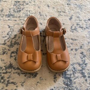 SweetHoney Tan Kids Dress Shoes with Bow